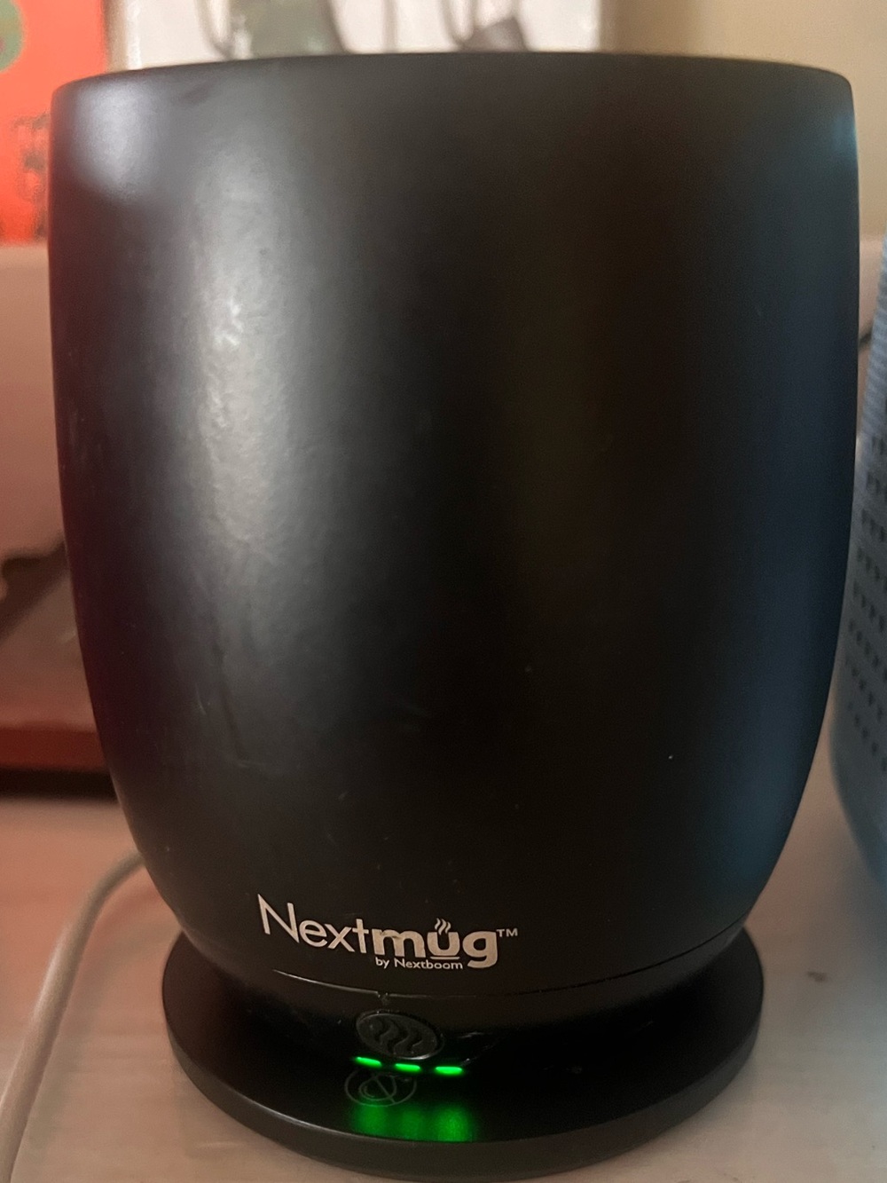 Nextmug Black Heated Coffee Tea Mug Warmer 14. Oz NO charger